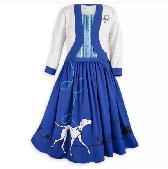 Disney Dresses & Skirts - Disney Dress Shop 101 Dalmatians Perdita Dress and Cardigan Set Size Large